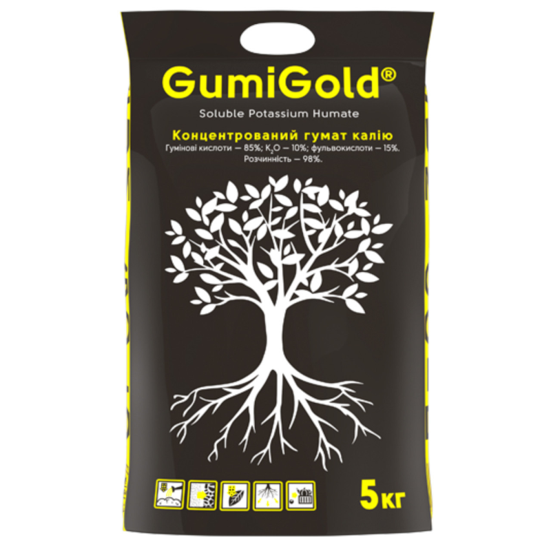 Стимулятор росту ЗРУЧНЕННЯ GUMI GOLD (Гумі Голд), 5 кг, гумінові кислоти, фульвокислоти
