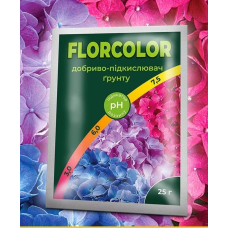 Майстер-агро Флорколор/FLORCOLOR (добриво + підкислювач для гортензій, лохини, хвойних), 25 г, Киссон