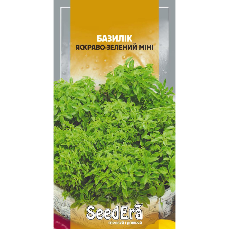 Насіння Базилік яскраво-зелений Міні, 0,5 г, Seedera