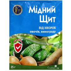 Фунгіцид Мідний щит 25 г,  Сімейний сад (Фітофтороз, пероноспороз, мілдью)