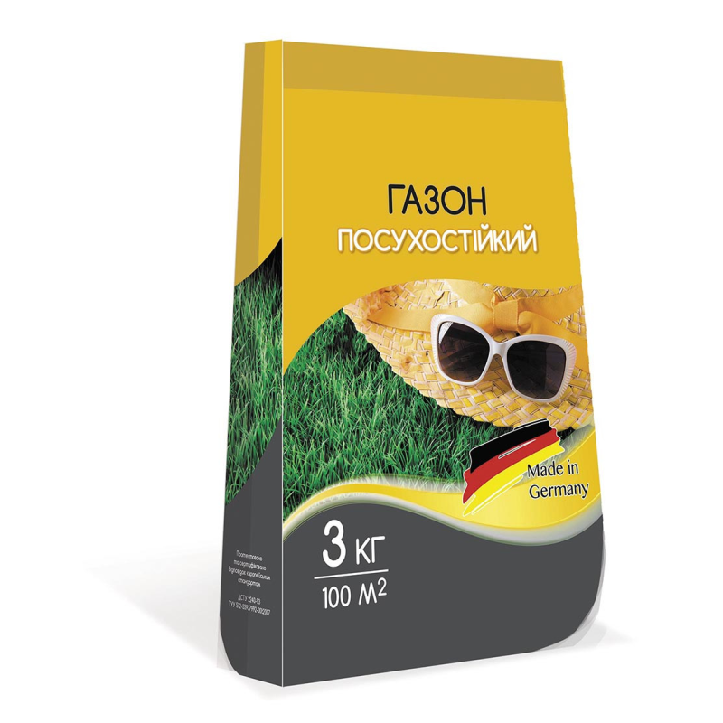 Газонна травосуміш Посухостійка 3 кг, Сімейний Сад (Німеччина)