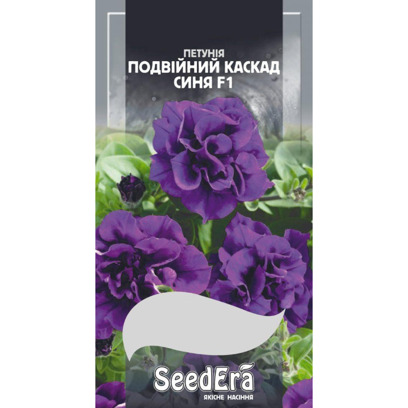 Петунія Бахромчаста Великоквіткова Низькоросла Подвійний Каскад Синя F1 10шт, Seedera