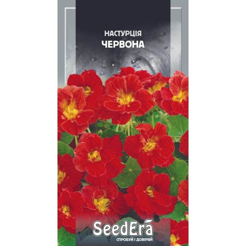 Настурція Культурна Низькоросла Червона, 1,5 г, Seedera