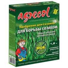 Комплексне мінеральне добриво від моху на газоні Agrecol (Агрекол), NPK 15.0.0, 1,2кг