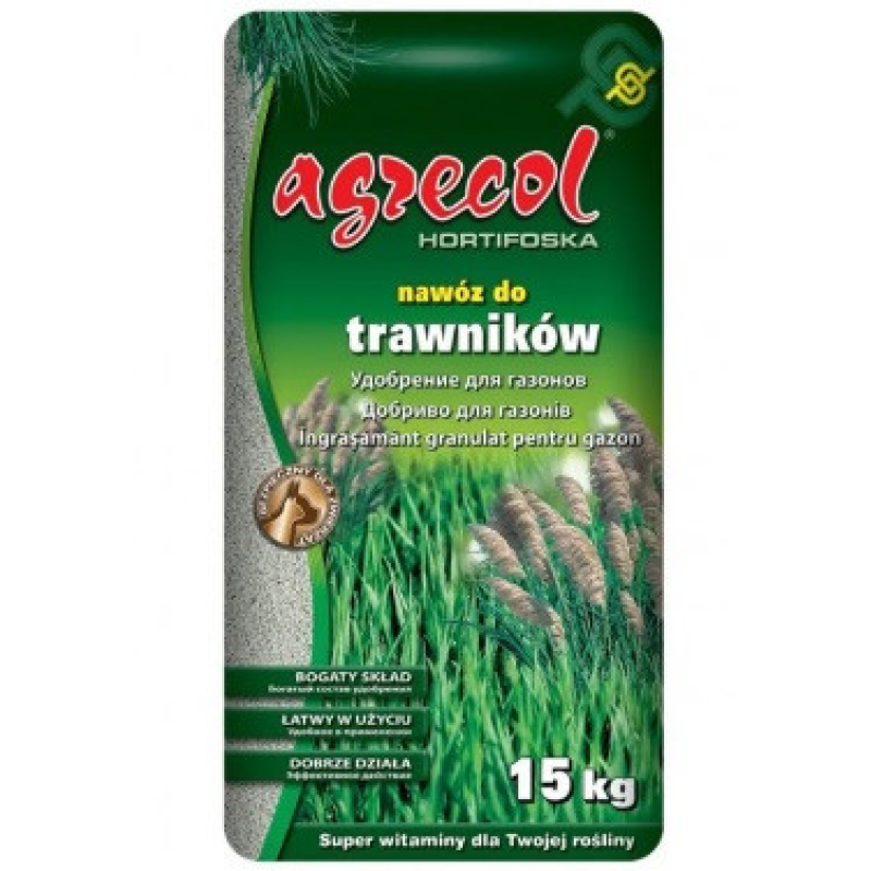 Гранульоване добриво для газону HORTIFOSKA, 15кг, NPK 15.5.10, Agrecol (Агрекол, Хортифоска)