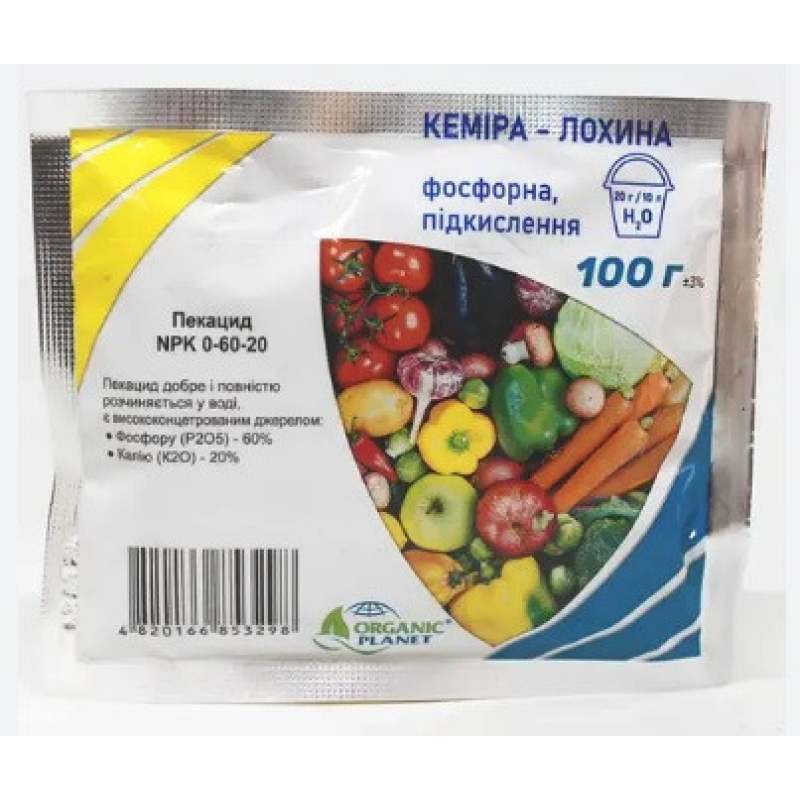 Pekacid (Пекацид) NPK 0-60-20, добриво (Valagro), 100 г, фосфорно-калійне добриво