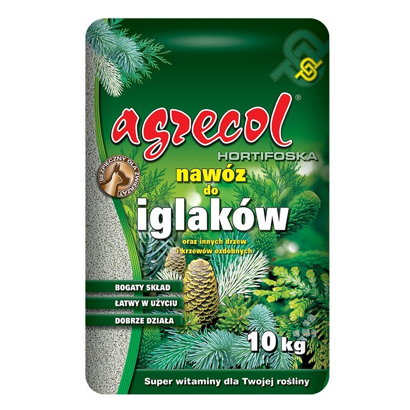 Комплексне добриво Агрекол Hortifoska для хвойних рослин Agrecol NPK 10.6.23, 10 кг