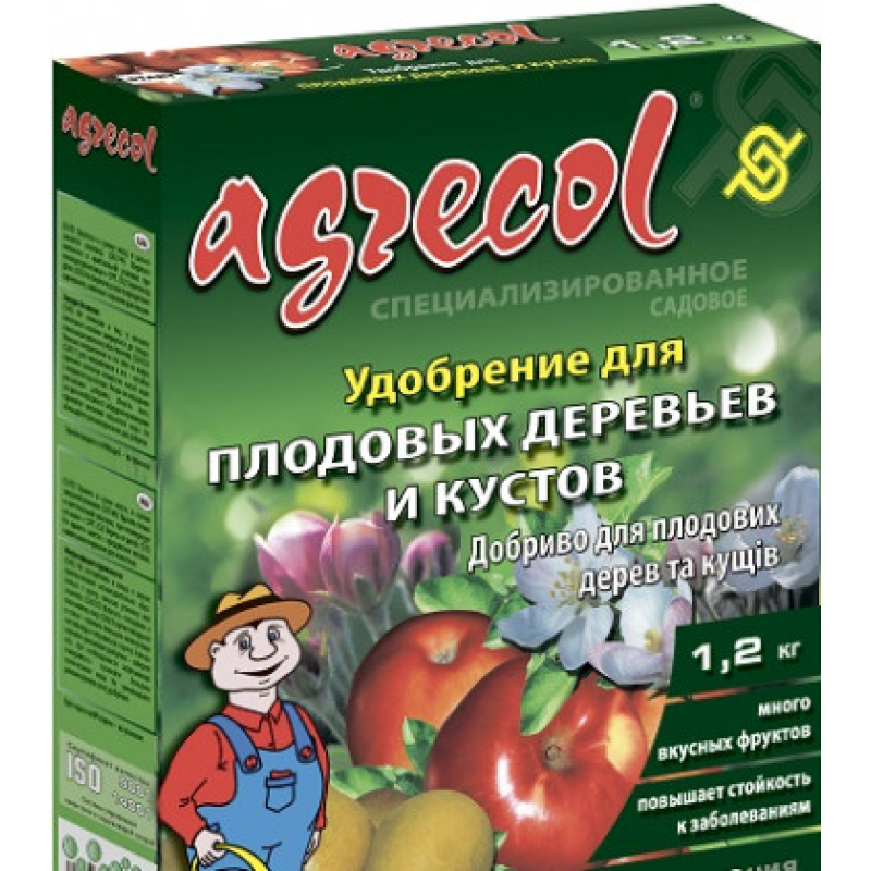 Комплексне мінеральне добриво для плодових дерев, 1.2кг, NPK 8.7.22, Agrecol (Агрекол)