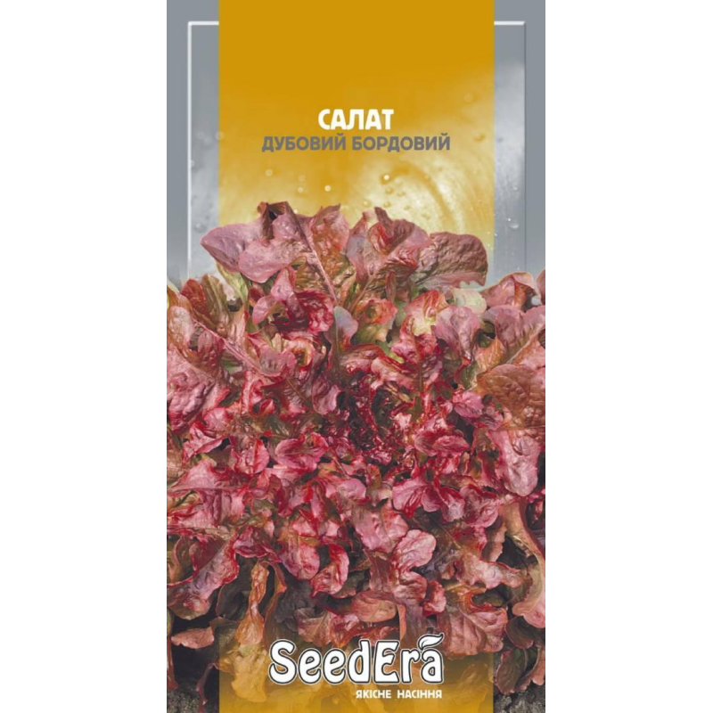 Насіння Салат Листовой Дубовий Бордовий 1г, Seedera