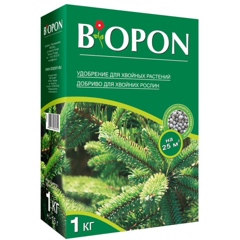 Комплексне мінеральне добриво Biopon для  хвойних рослин, 1кг