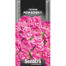 Петунія Багатоквіткова Низькоросла Роза Бонер F1 10шт, Seedera