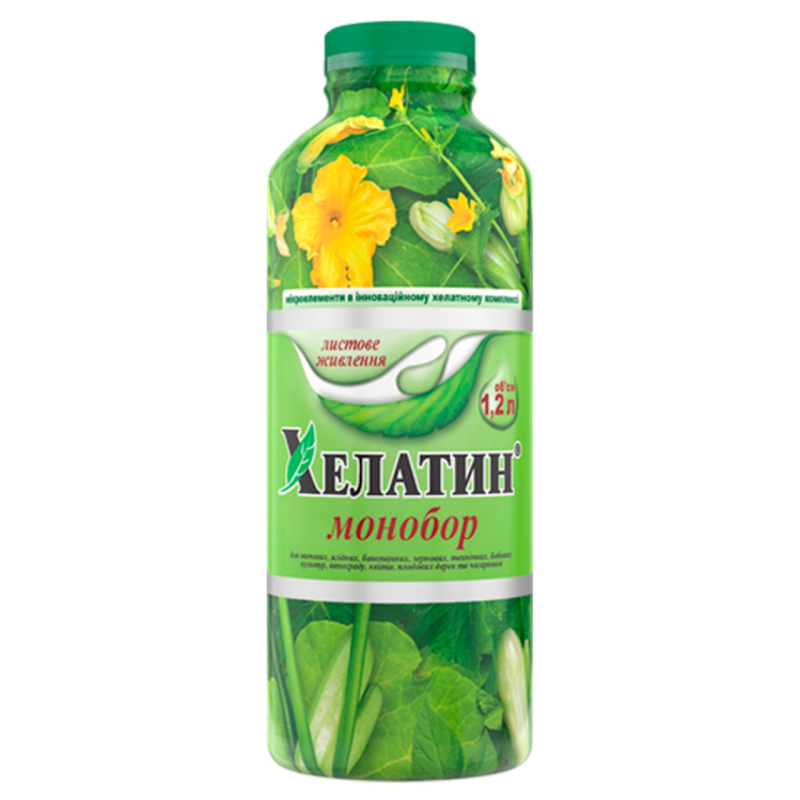 Мікродобриво у хелатній формі  Хелатин монобор 1,2 л  додатково містить азот та молібден