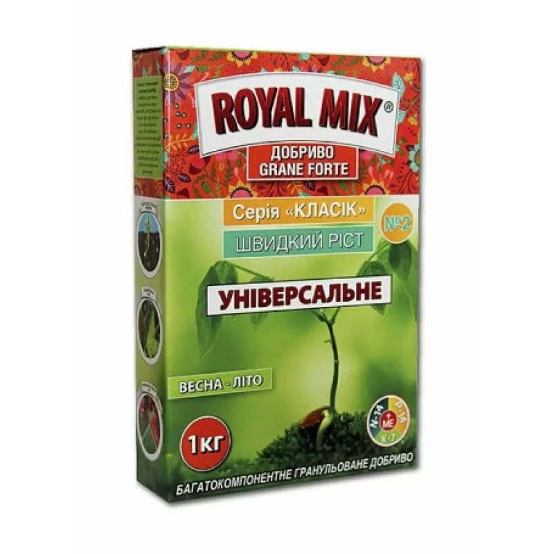 ROYAL MIX ШВИДКИЙ РІСТ ВЕСНА-ЛІТО комплексне добриво 1 кг, гранули